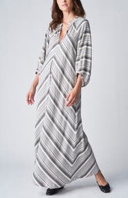 ocean+main Striped Maxi Dress