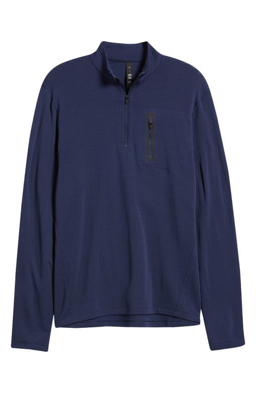 Ten Thousand Over Zip Mock Neck Pullover In Navy