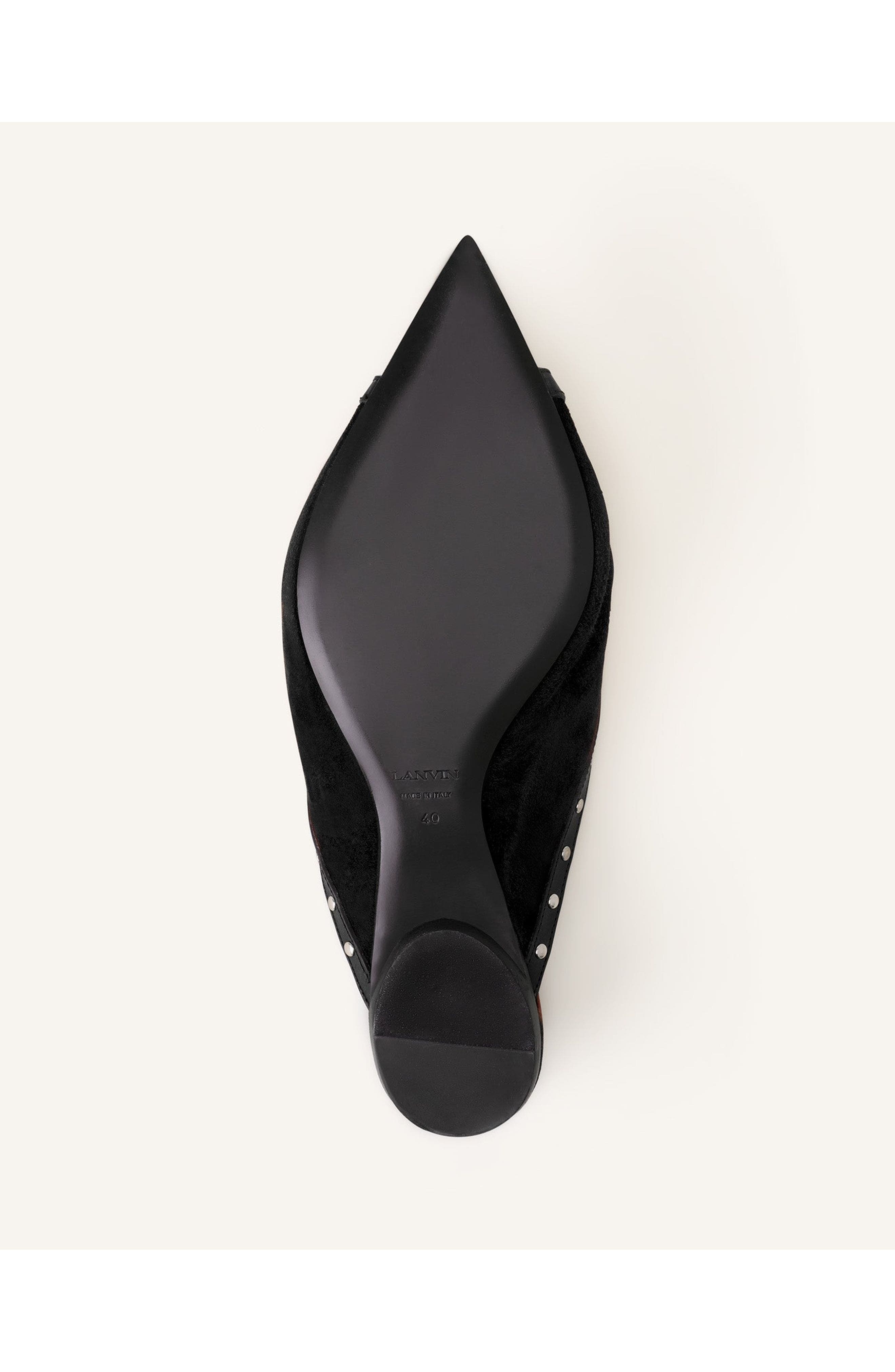 Lanvin Eclipse Arch Flat Mule, Alternate, color, Black