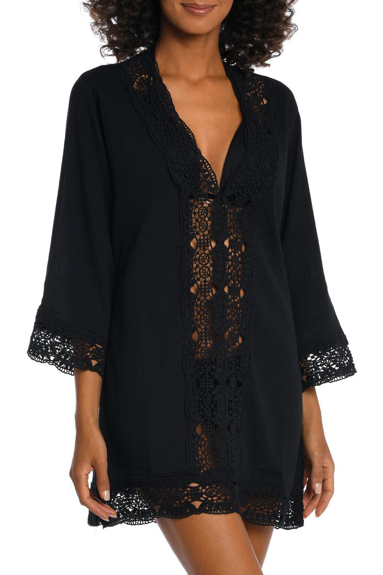 Island Fare Cover-Up Tunic, Main, color, BLACK