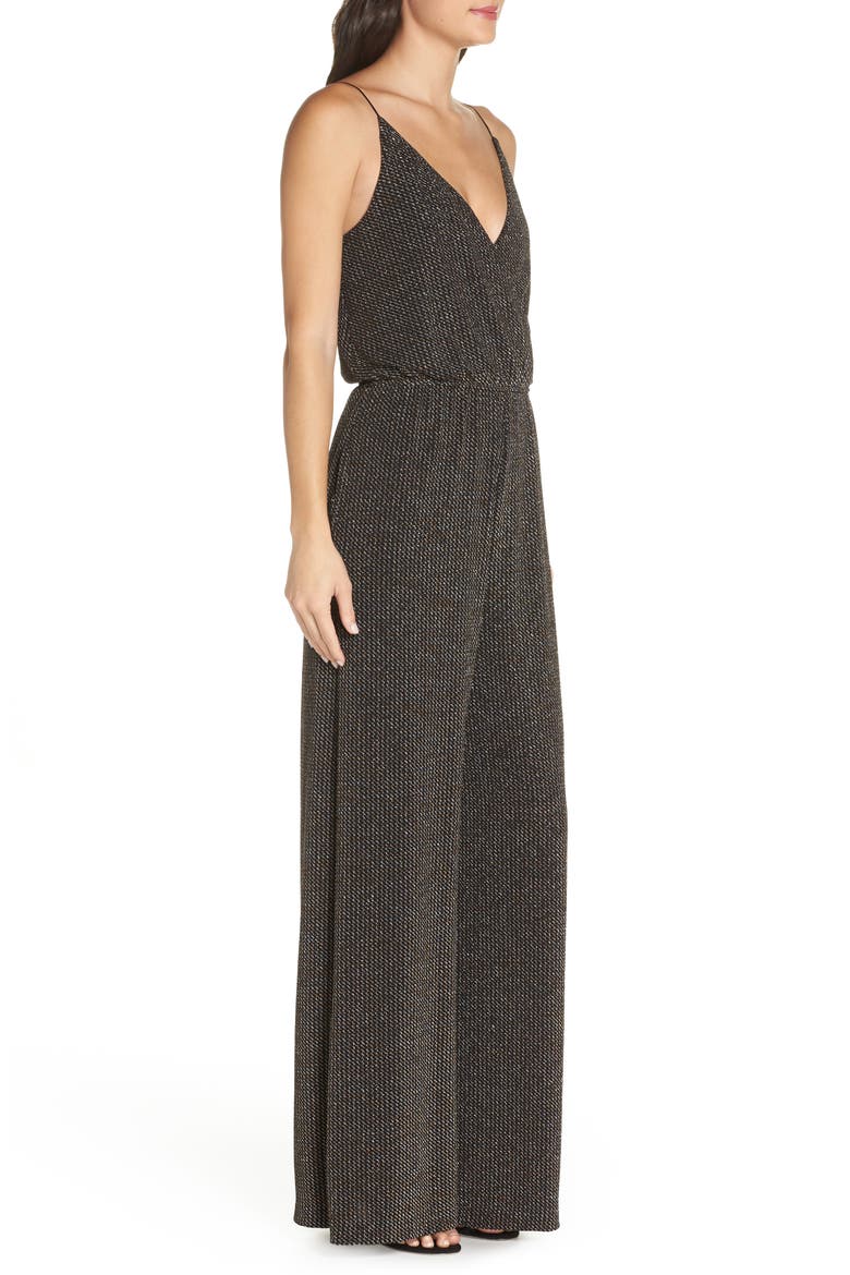 Holiday Metallic Jumpsuit, Alternate, color, SILVER