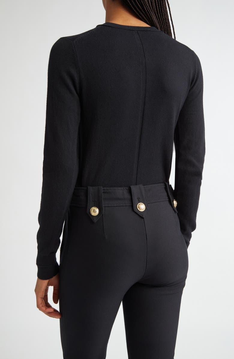 Derek Lam 10 Crosby Alizee Crewneck Cotton & Cashmere Sweater, Alternate, color, Black