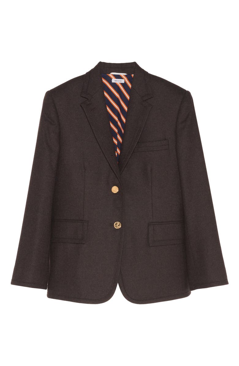 Thom Browne Fit 1 Classic Wool Flannel Sport Coat, Alternate, color, 