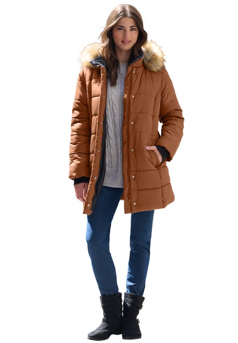 Plus Size Classic Length Puffer Coat