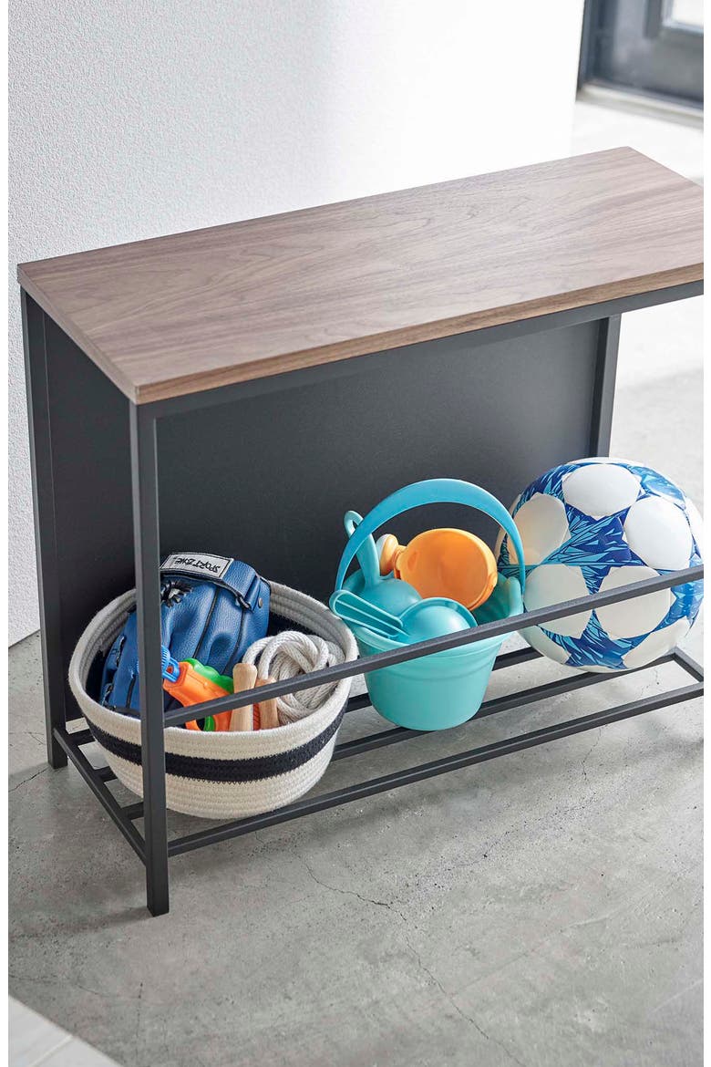 Entryway Storage Bench, Alternate, color, BLACK