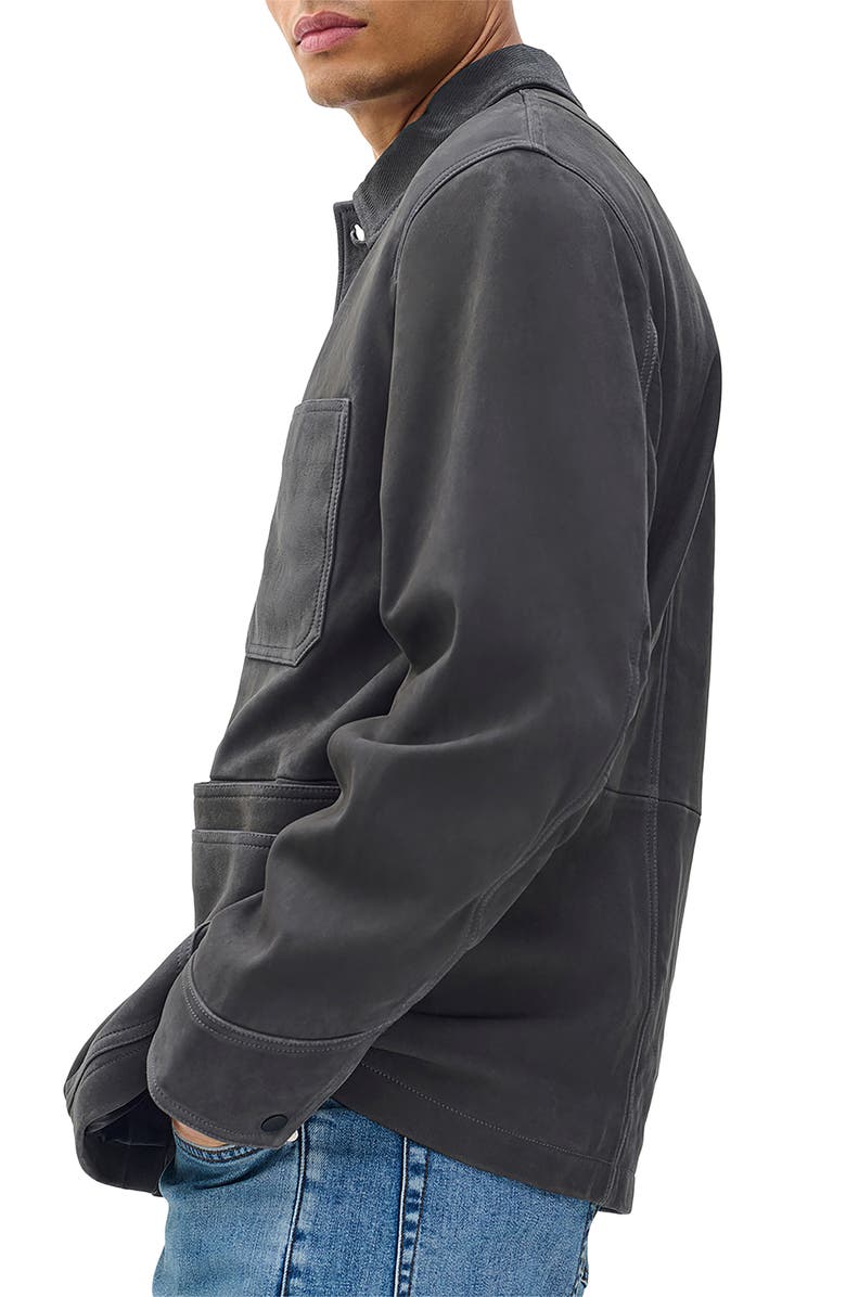 rag & bone Graham Suede Chore Jacket, Alternate, color, Dark Grey