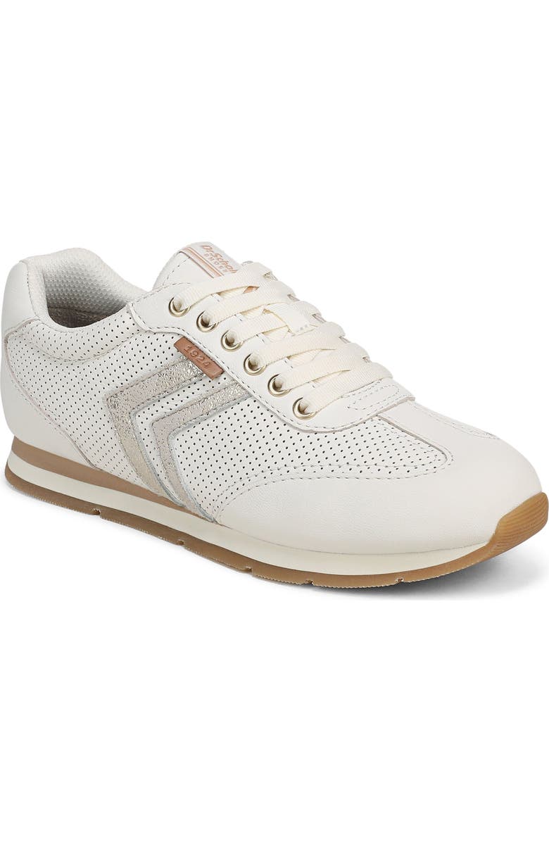 Dr. Scholl's Comeback Perforated Sneaker, Main, color, Off-White/ Champagne