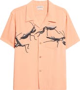 JW Anderson Praying Mantis Print Camp Shirt