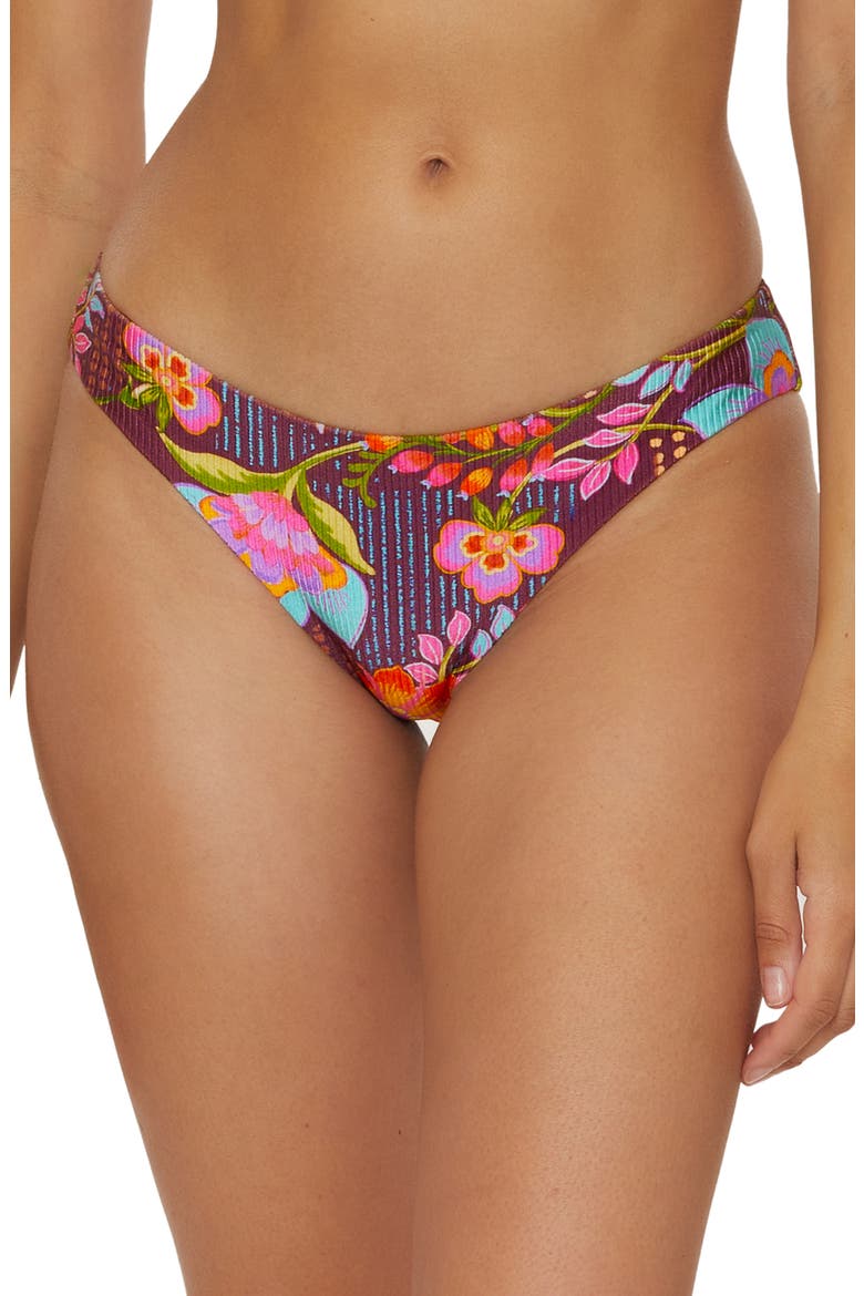 Portofino Hipster Bikini Bottoms, Main, color, BURGUNDY MULTI
