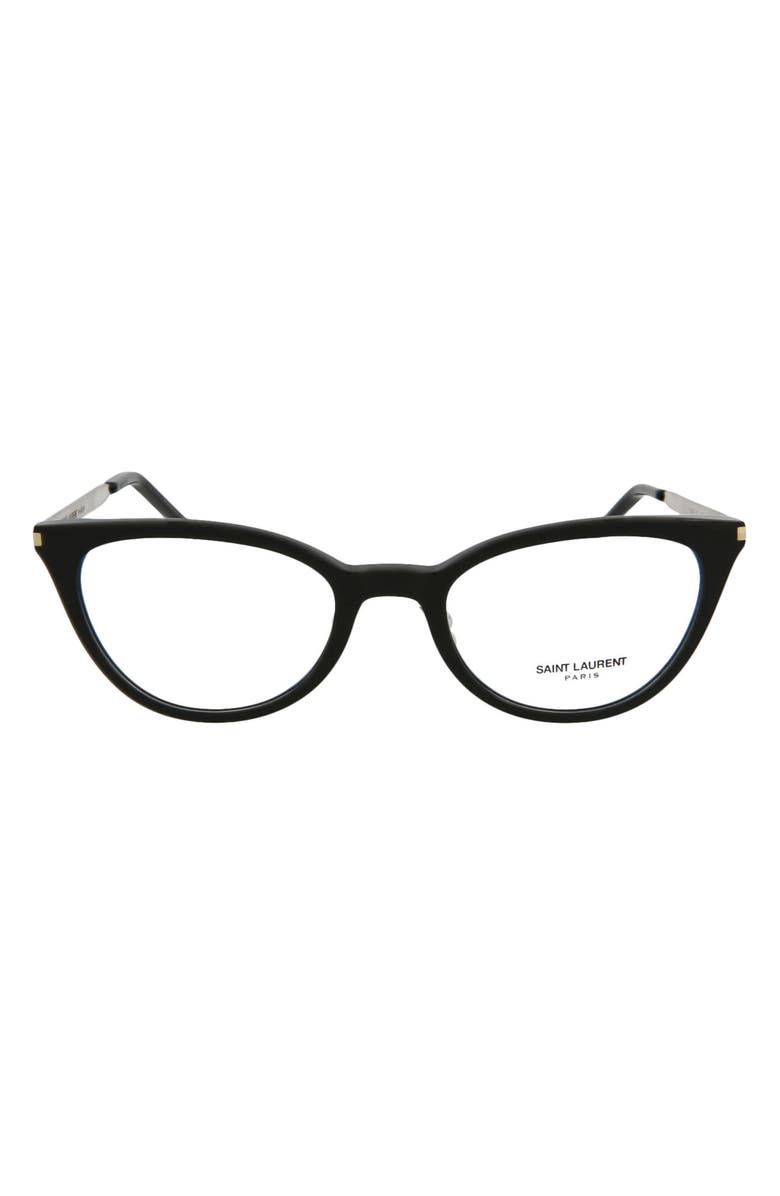 Saint Laurent 49mm Cat Eye Optical Frames, Main, color,