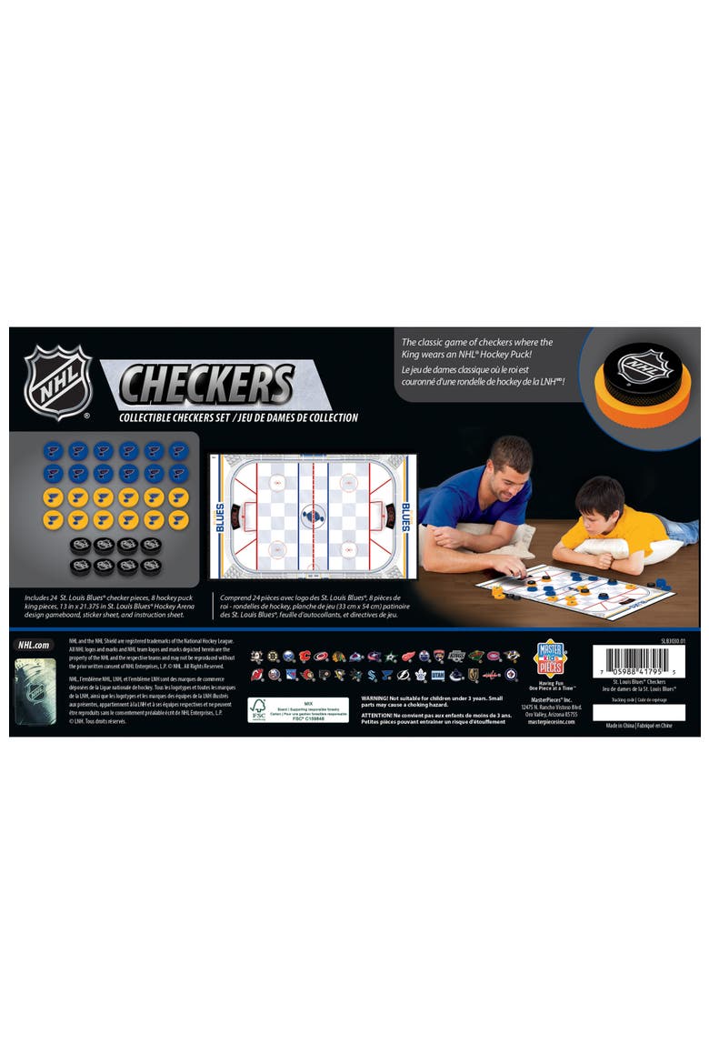 St. Louis Blues Checkers Board Game, Alternate, color, Multicolor