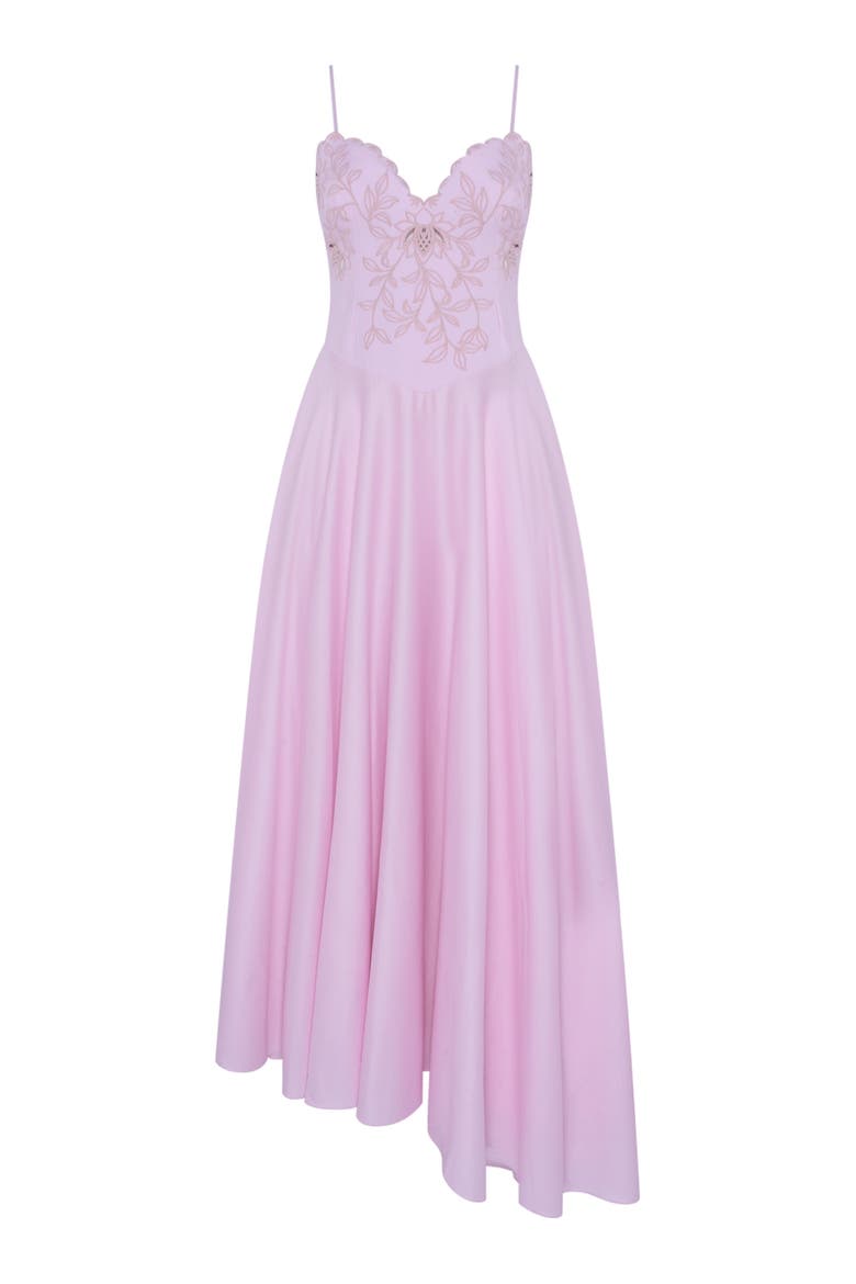 Tricoline Lotus Maxi Dress, Main, color, OFF WHITE