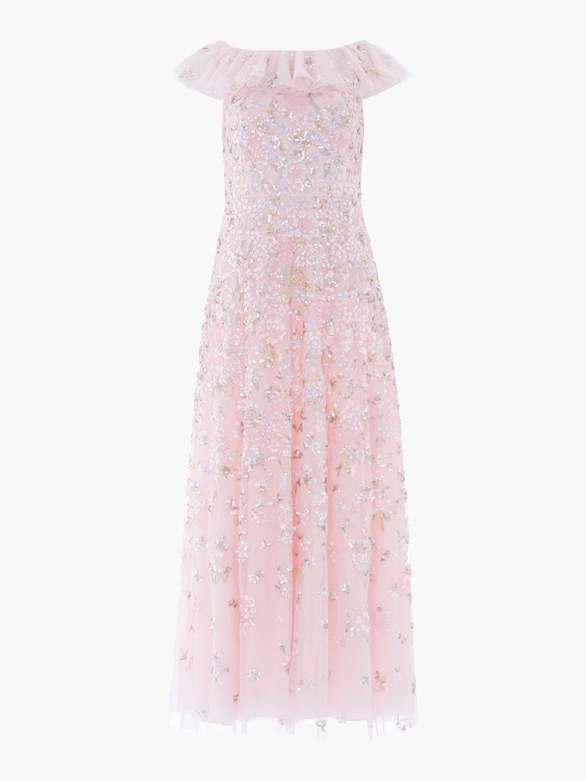 Peony Bouquet Sequin Ankle Gown - image 2