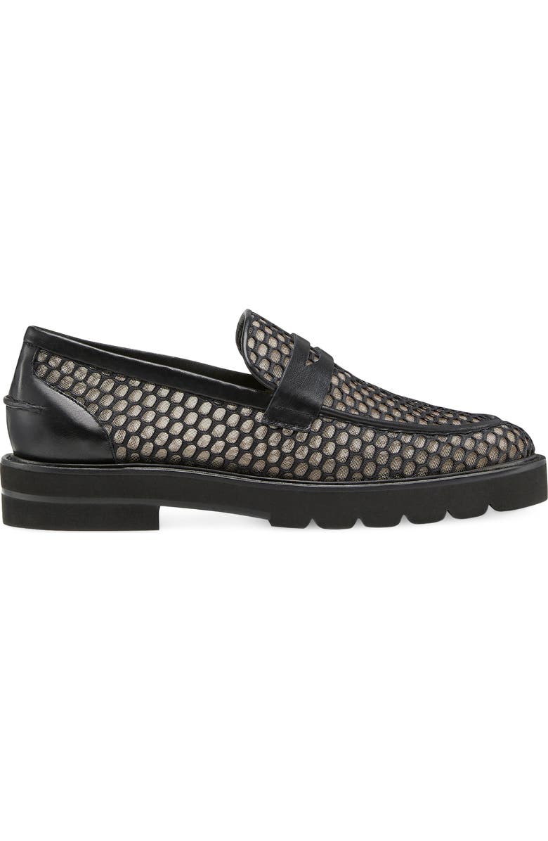 Stuart Weitzman Parker Lift Penny Loafer, Alternate, color, Black