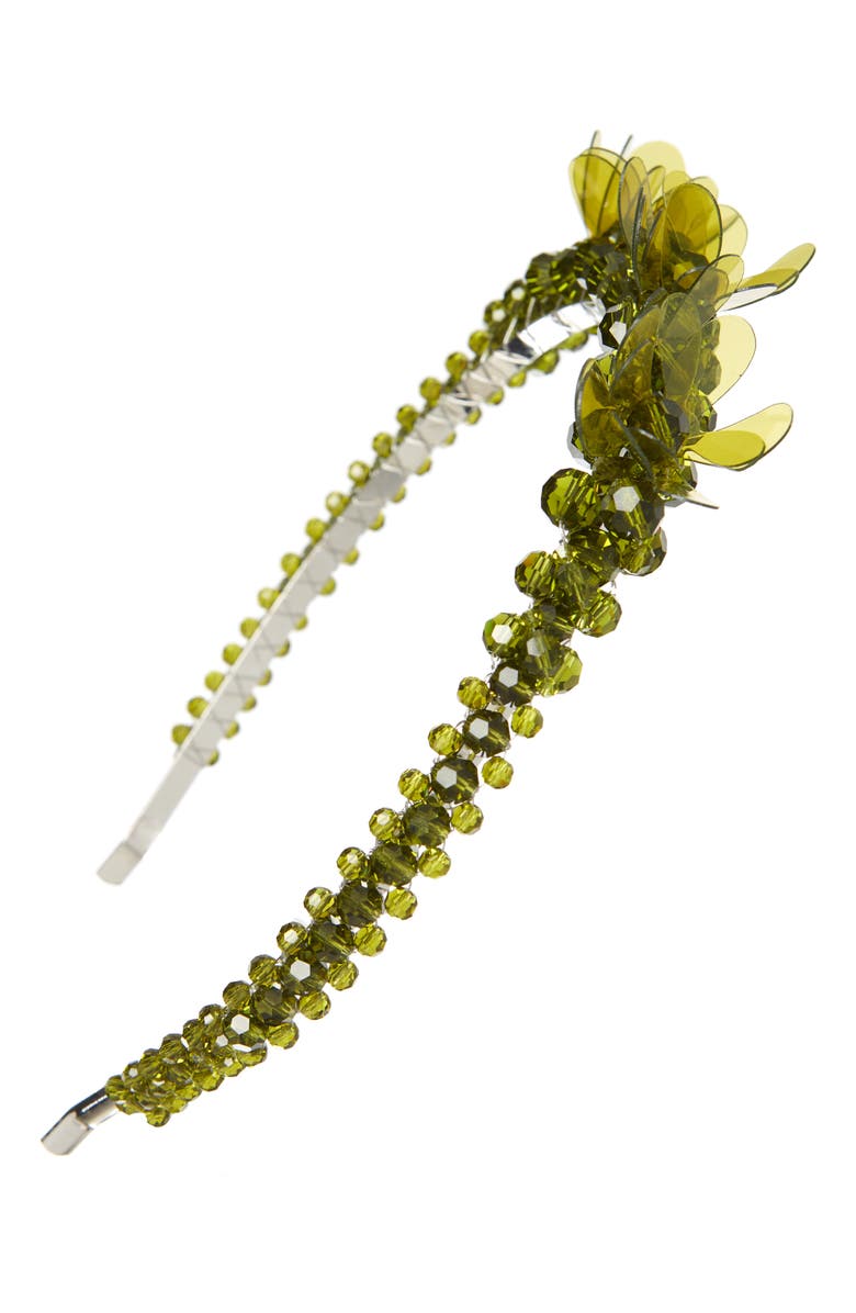 Simone Rocha Crystal Tiara Headband, Main, color,