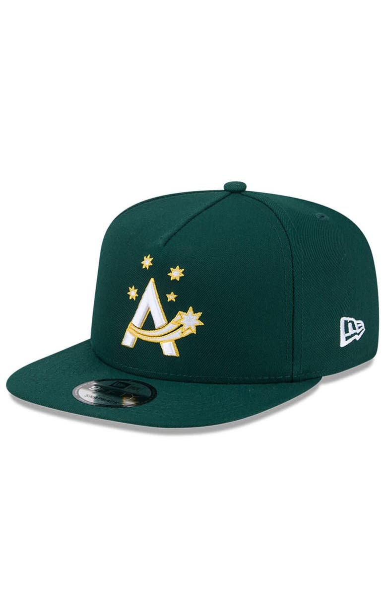 New Era Men's New Era  Dark Green Australia Baseball 2026 World Baseball Classic 9FIFTY A-Frame Snapback Hat, Alternate, color, 