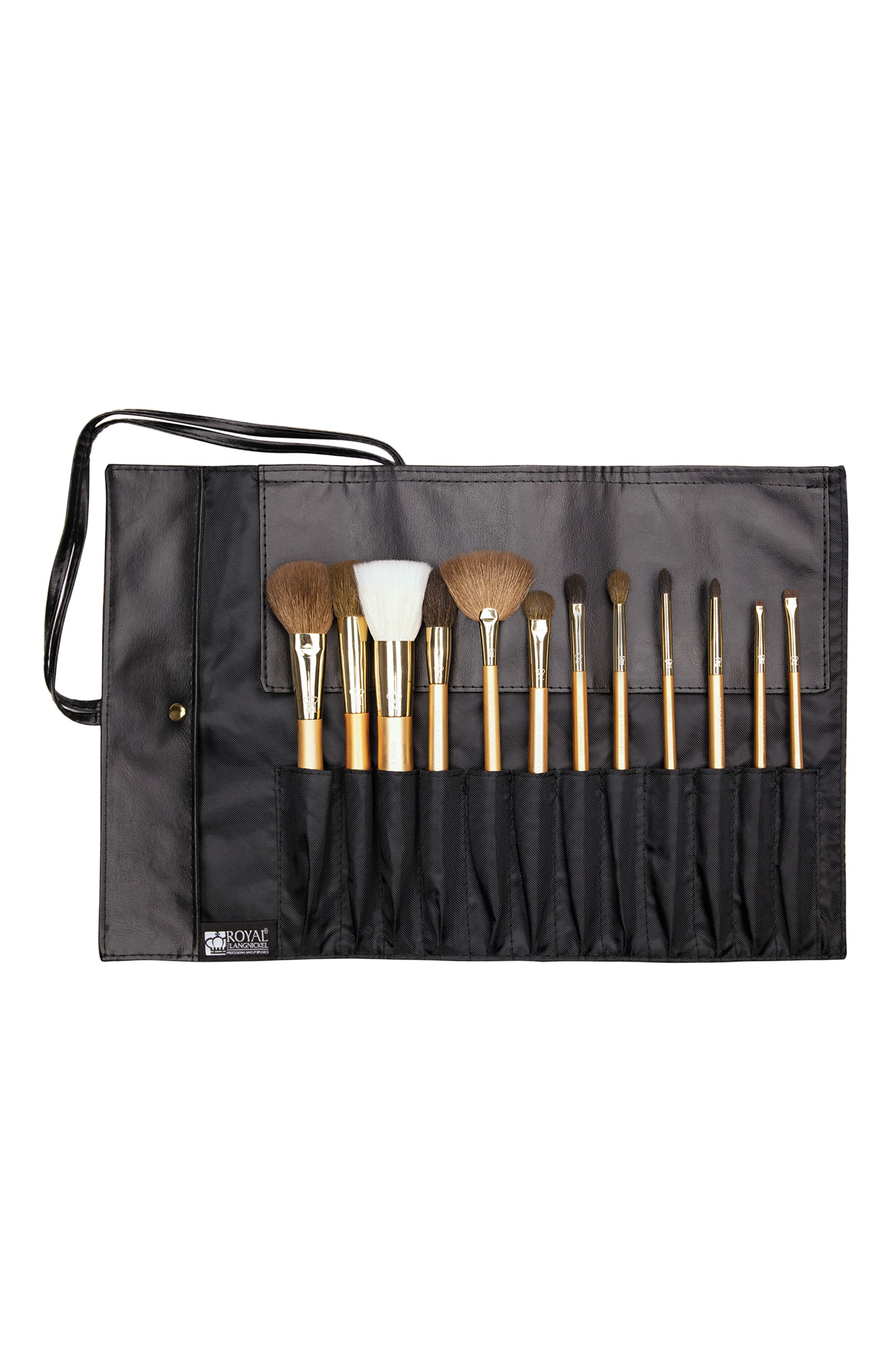 OMNIA Brush Gold 13pc Wrap Makeup Brush Set 