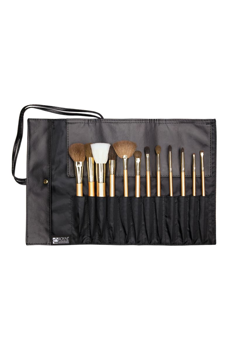OMNIA Brush Gold 13pc Wrap Makeup Brush Set, Main, color, Gold