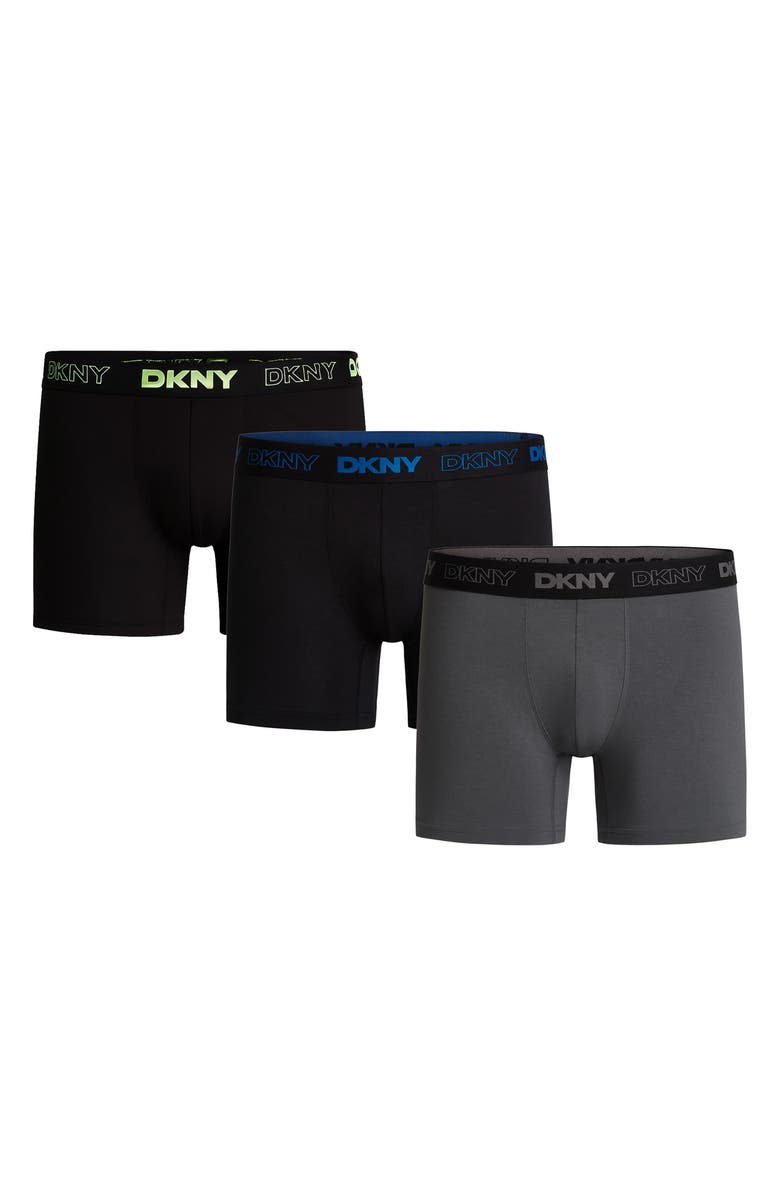 DKNY 3-Pack Eco Active Boxer Briefs, Main, color,