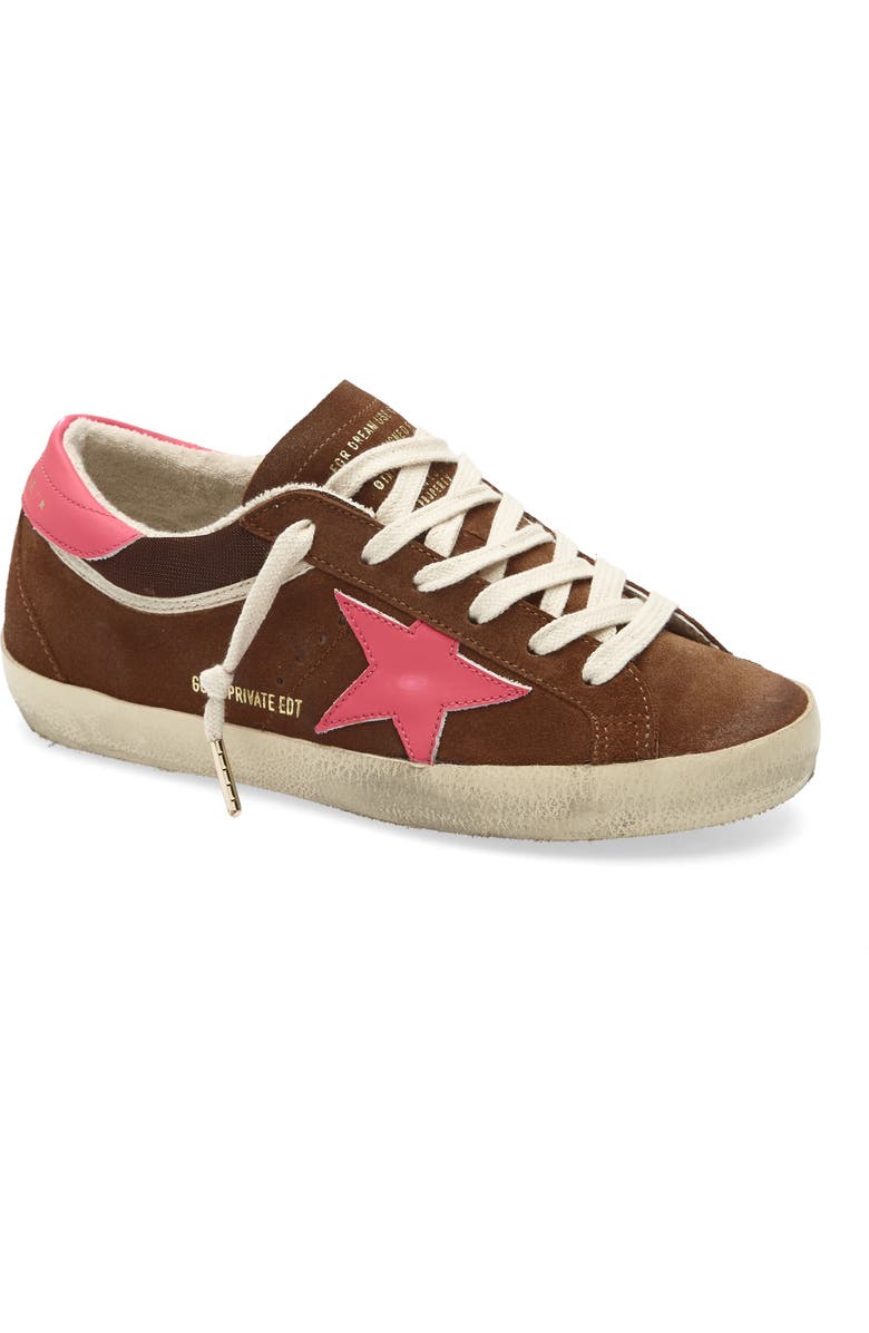 Golden Goose Super Star Low Top Sneaker, Main, color, Brown/ Fucsia