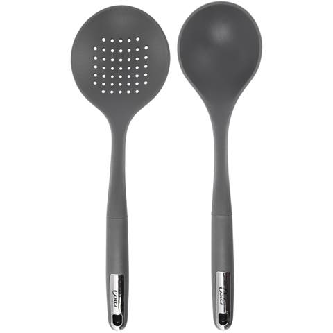 Ridgecrest 2 Piece Silicone Kitchen Tool Skimmer and Ladle Set