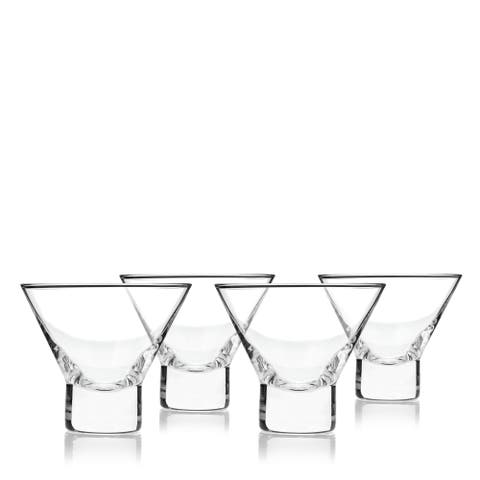 Raye Crystal Heavy Base Martini Glasses Set of 4