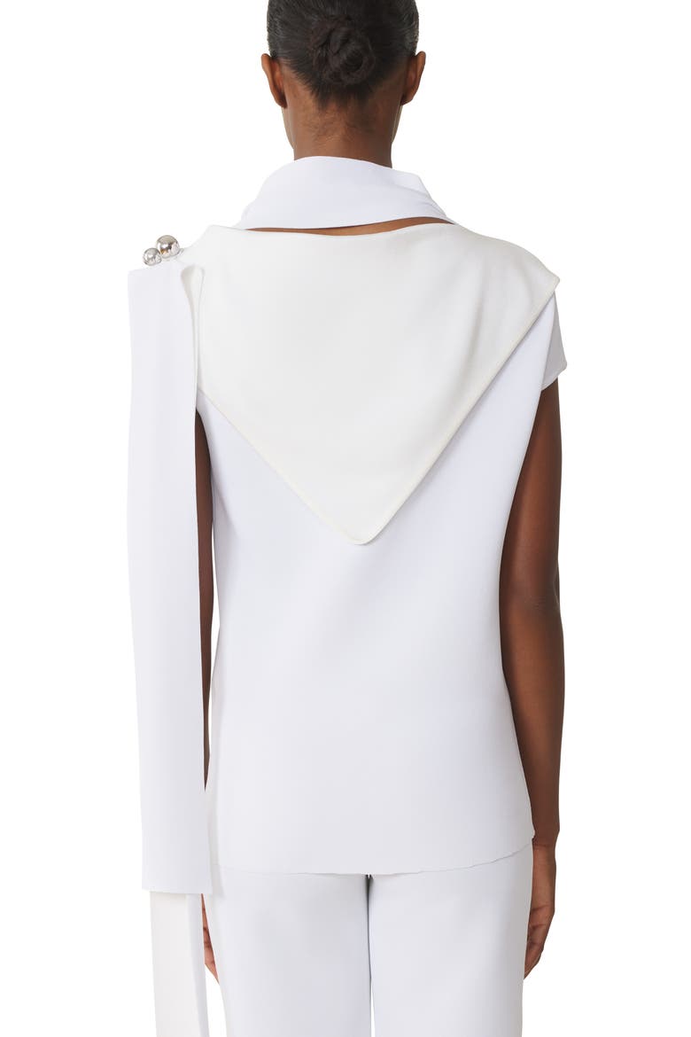 White Viscose Top, Alternate, color, White