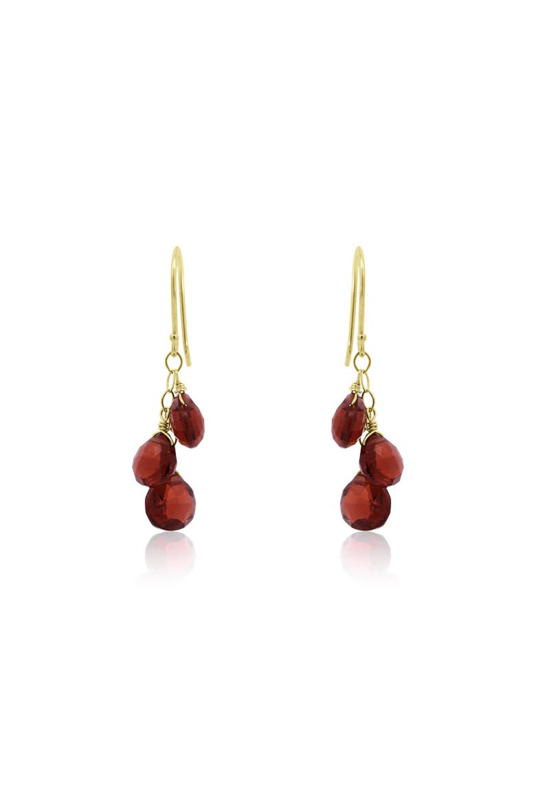 Garnet Bead Dangle Earrings, Alternate, color, Garnet
