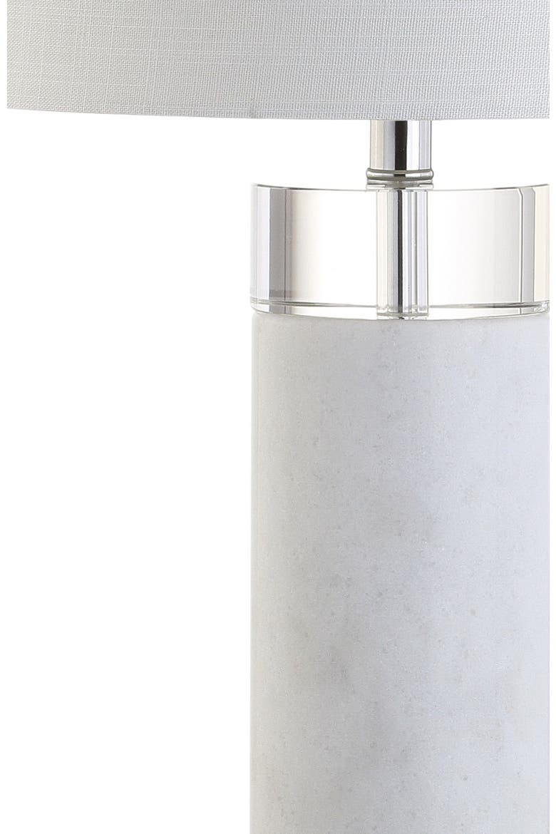 Hunter 32" Marble/Crystal LED Table Lamp, White, Alternate, color, White/Clear