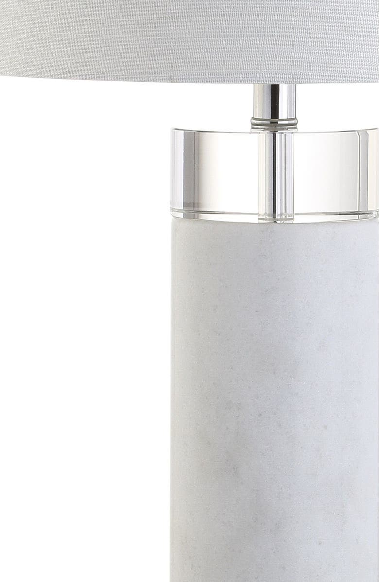 JONATHAN Y Hunter 32" Marble/Crystal LED Table Lamp, White, Alternate, color, 