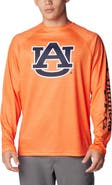 Columbia Men's Columbia  Orange Auburn Tigers PFG Terminal Tackle Omni-Shade Raglan Long Sleeve T-Shirt