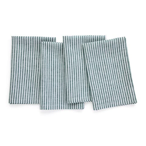 Linen Dinner Napkins - Narrow Stripe, 20" x 20"