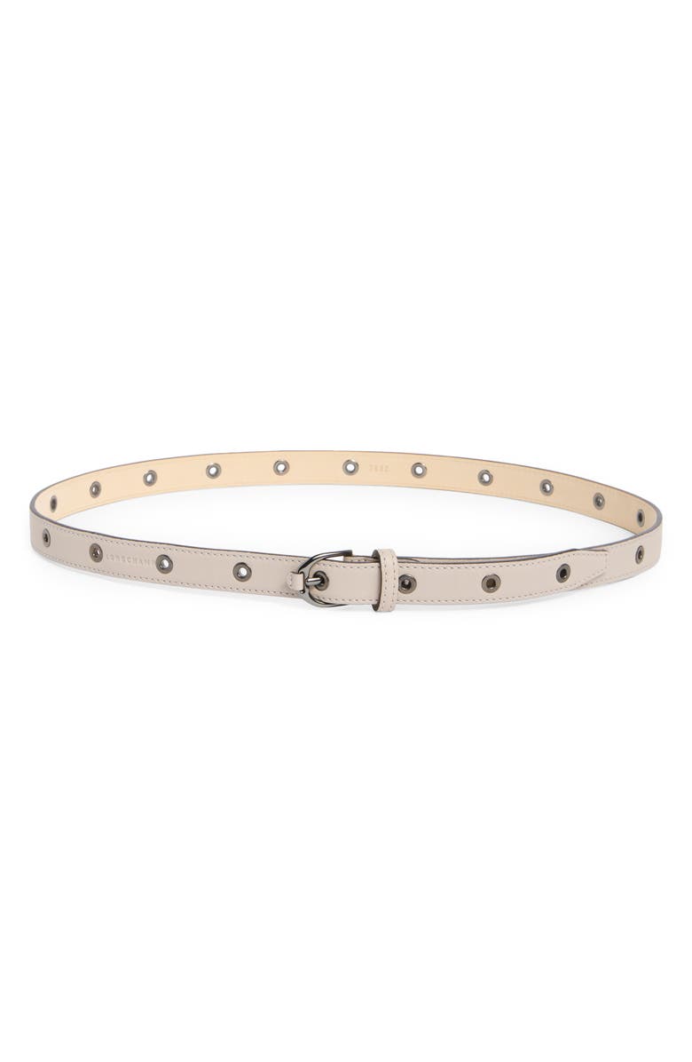 Longchamp Grommet Leather Belt, Main, color, Clay