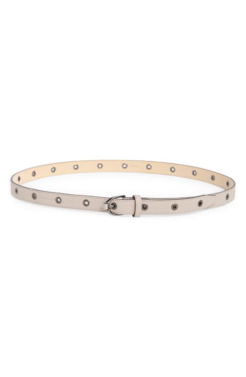 Grommet Leather Belt