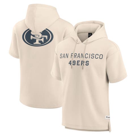 Men
s Fanatics Cream San Francisco 49ers Elements Future Ground Lettering Short Sleeve Pullover Hoodie