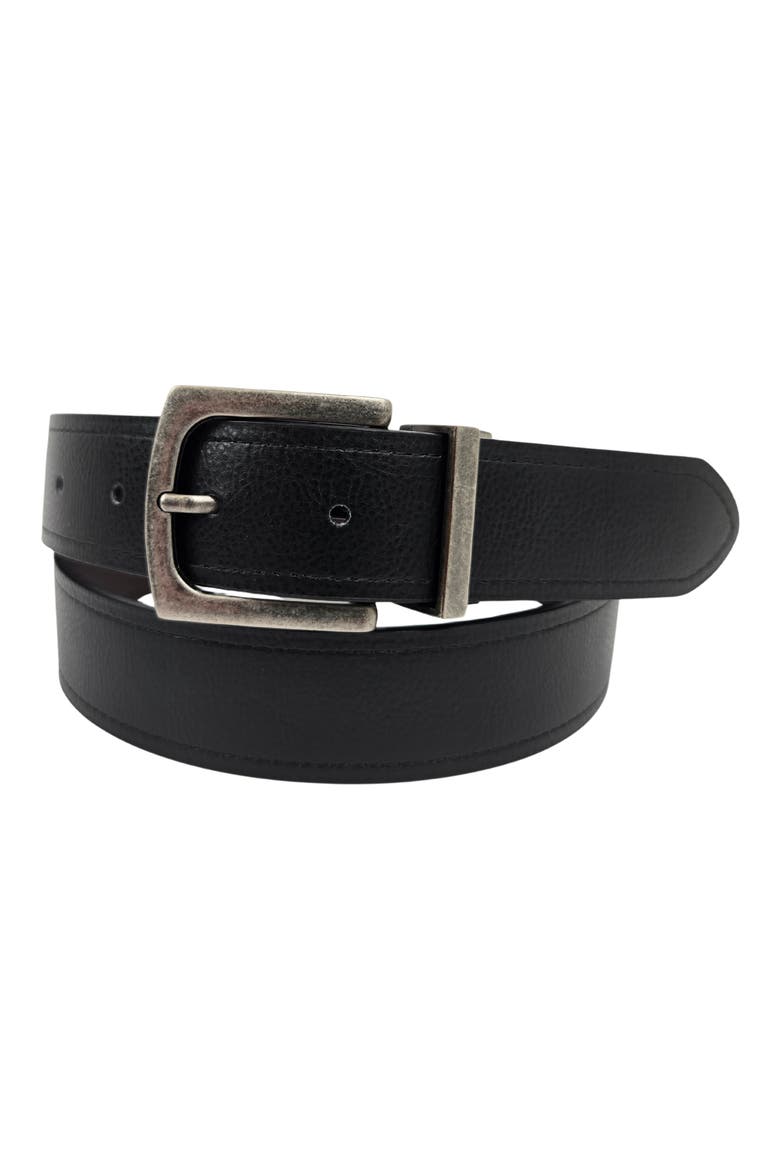 Reversible Leather Belt, Main, color, BROWN/ BLACK