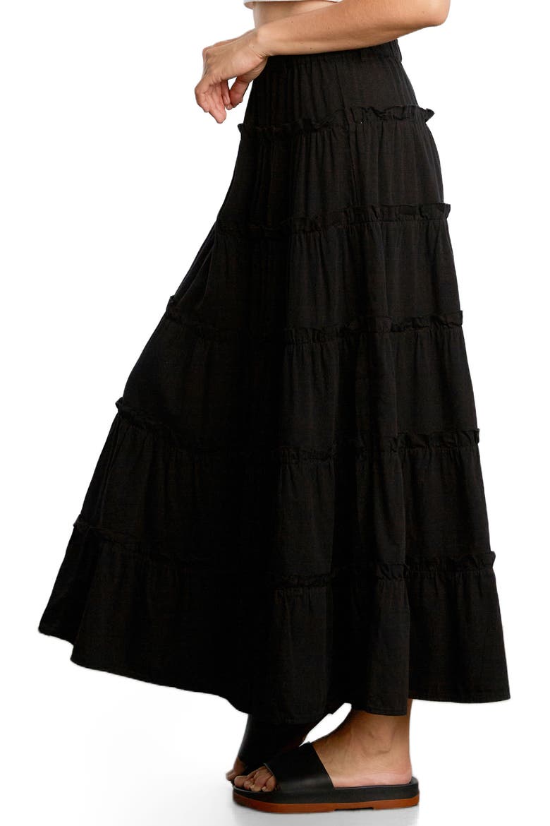 Follow Your Arrow Maxi Skirt, Alternate, color, BLACK LAKE