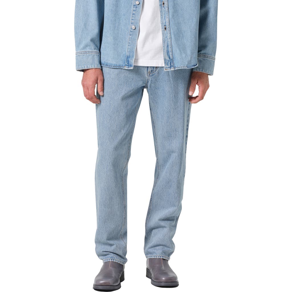 Agolde Waldon Relaxed Fit Straight Leg Jeans In Circuit Blue In Circuit