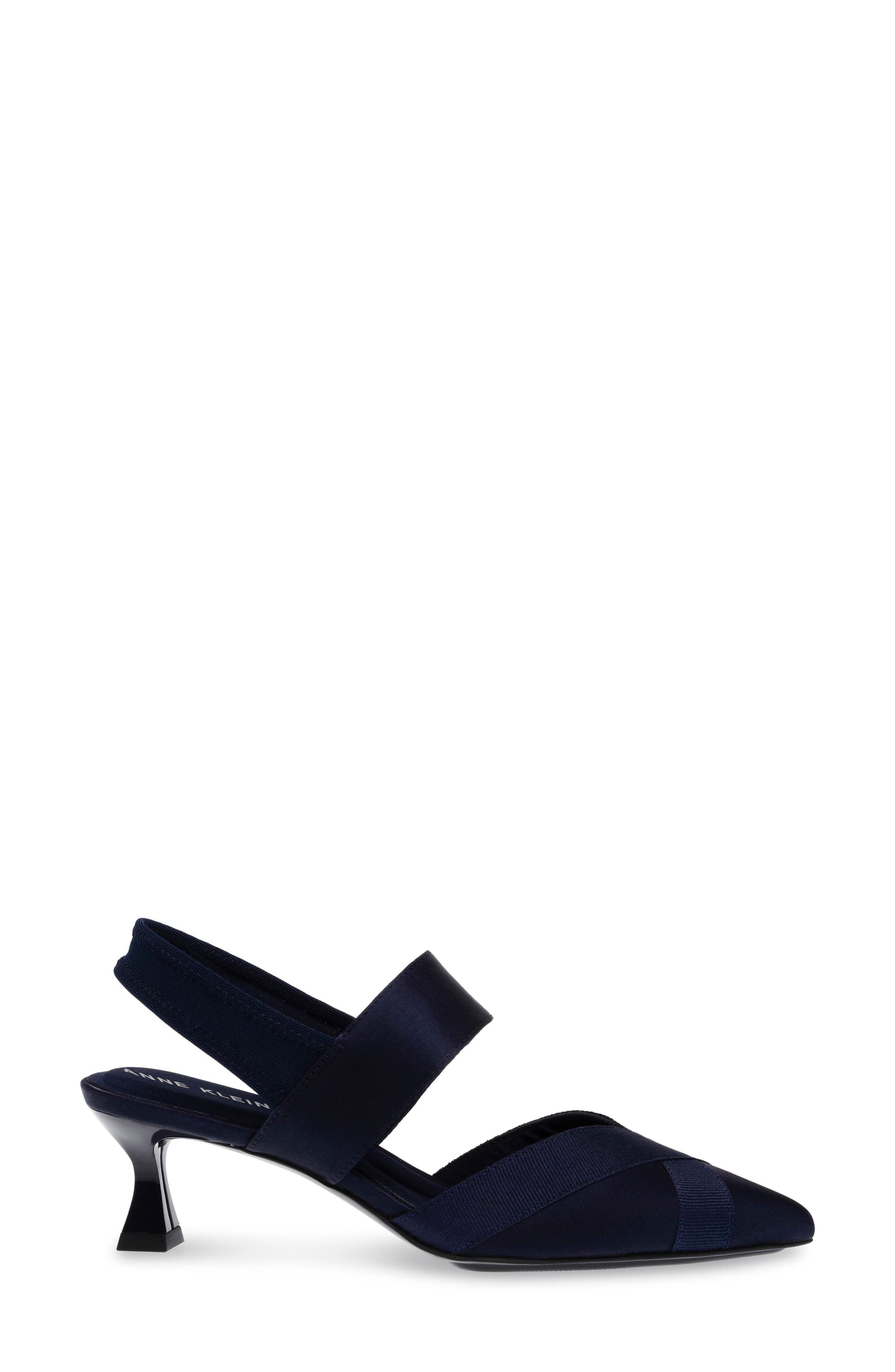 Ireland Kitten Heel Pointed Toe Pump, Alternate, color, NAVY FABRIC
