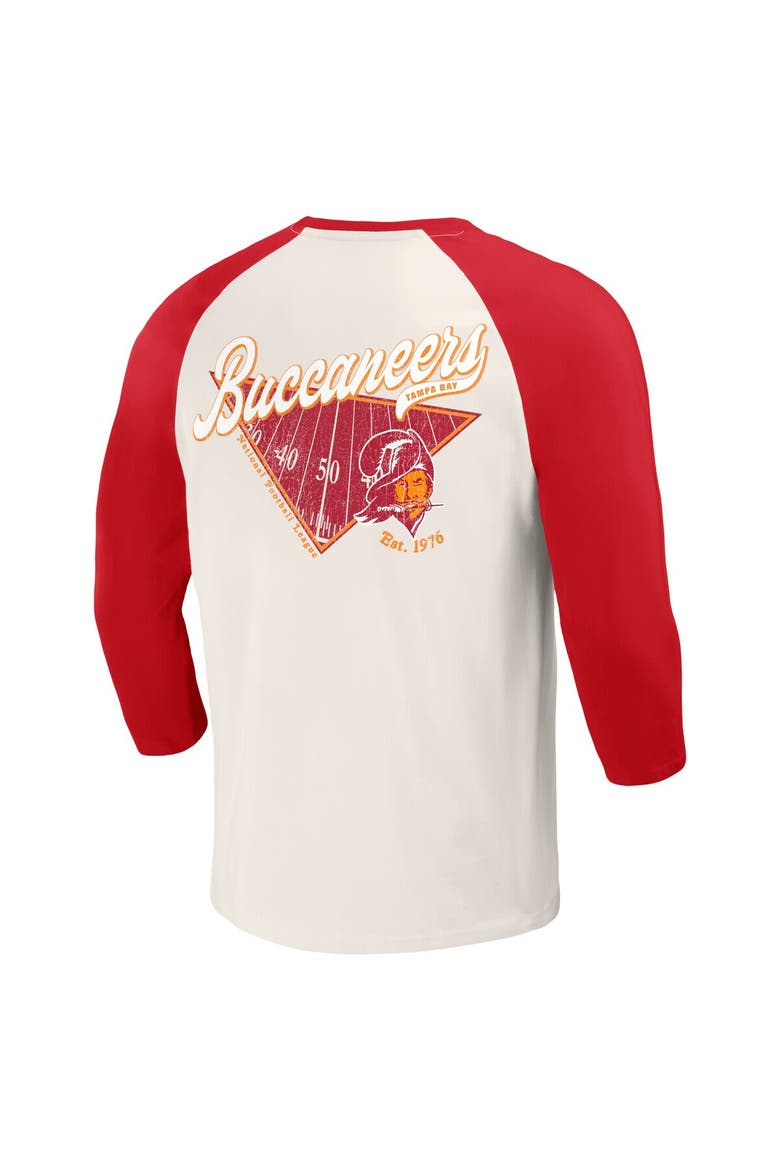 Men's Darius Rucker Collection by Fanatics Red/White Tampa Bay Buccaneers Raglan 3/4 Sleeve T-Shirt, Alternate, color, Red