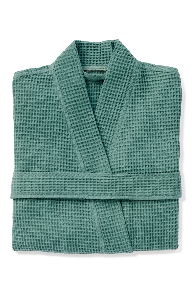 Unisex Organic Cotton Waffle Robe, Alternate, color, SPRUCE