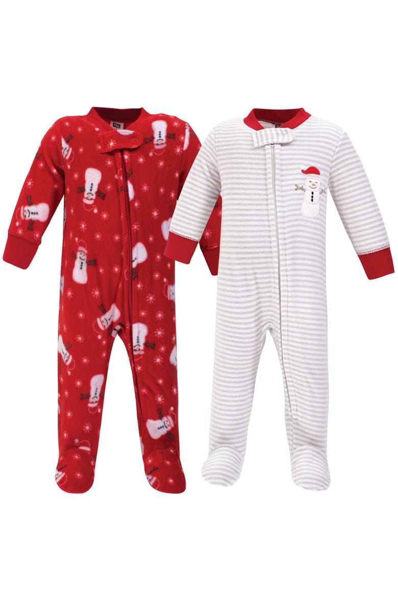 Fleece Sleep & Play, Main, color, Santa Snowman