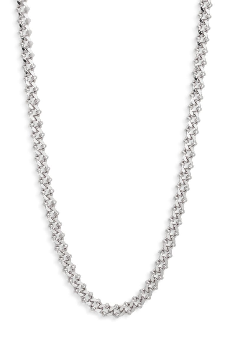 Open Edit Ball Link Chain Necklace, Main, color, Silver