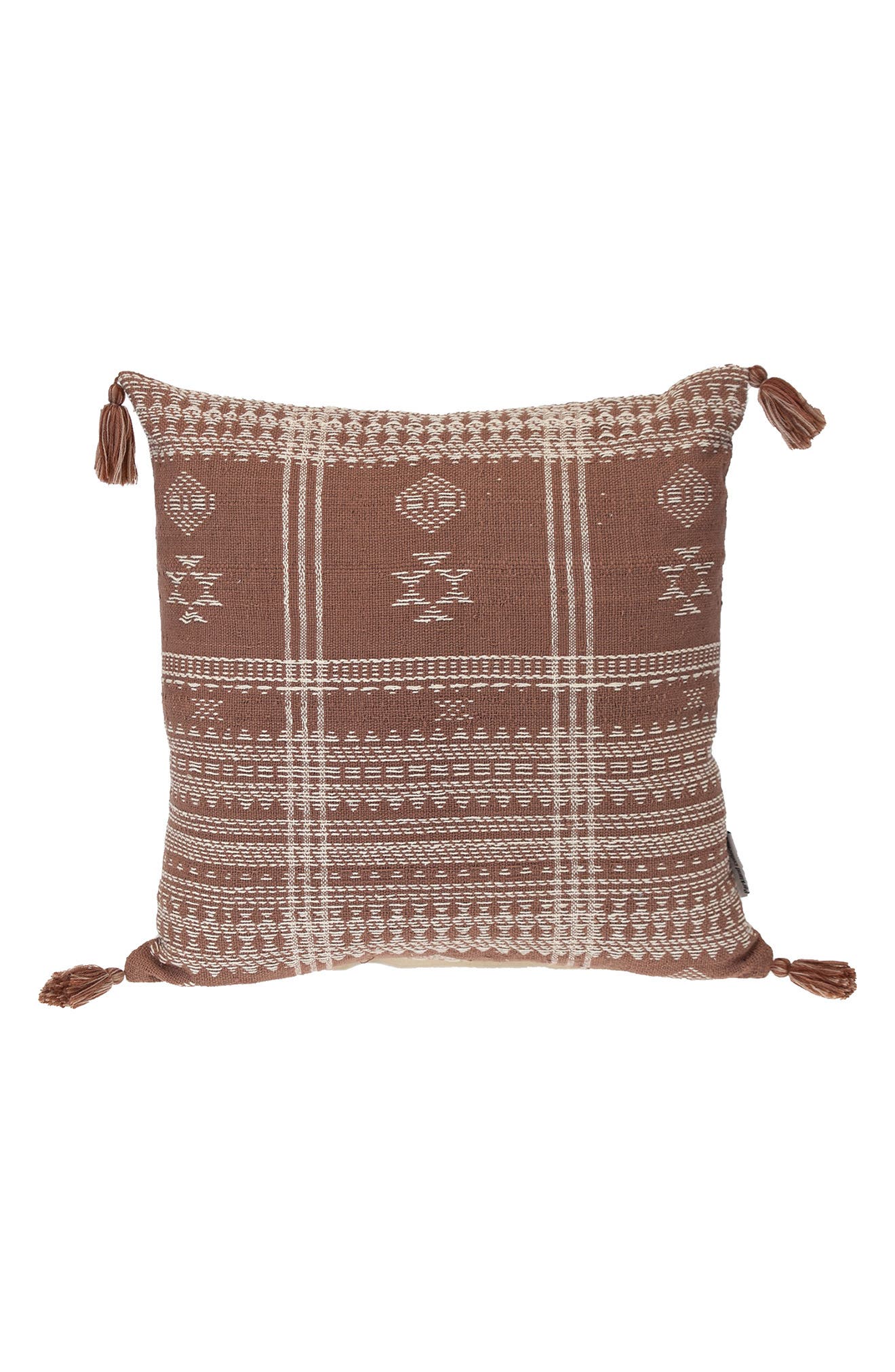 PARKLAND COLLECTION Tassel Trim Square Accent Pillow