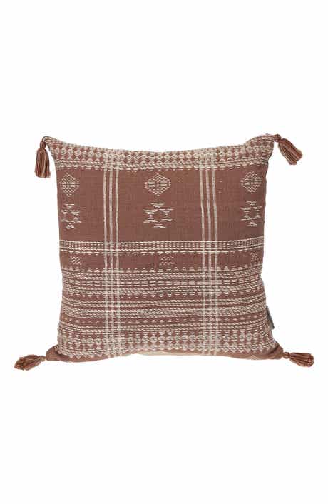 PARKLAND COLLECTION Tassel Trim Square Accent Pillow