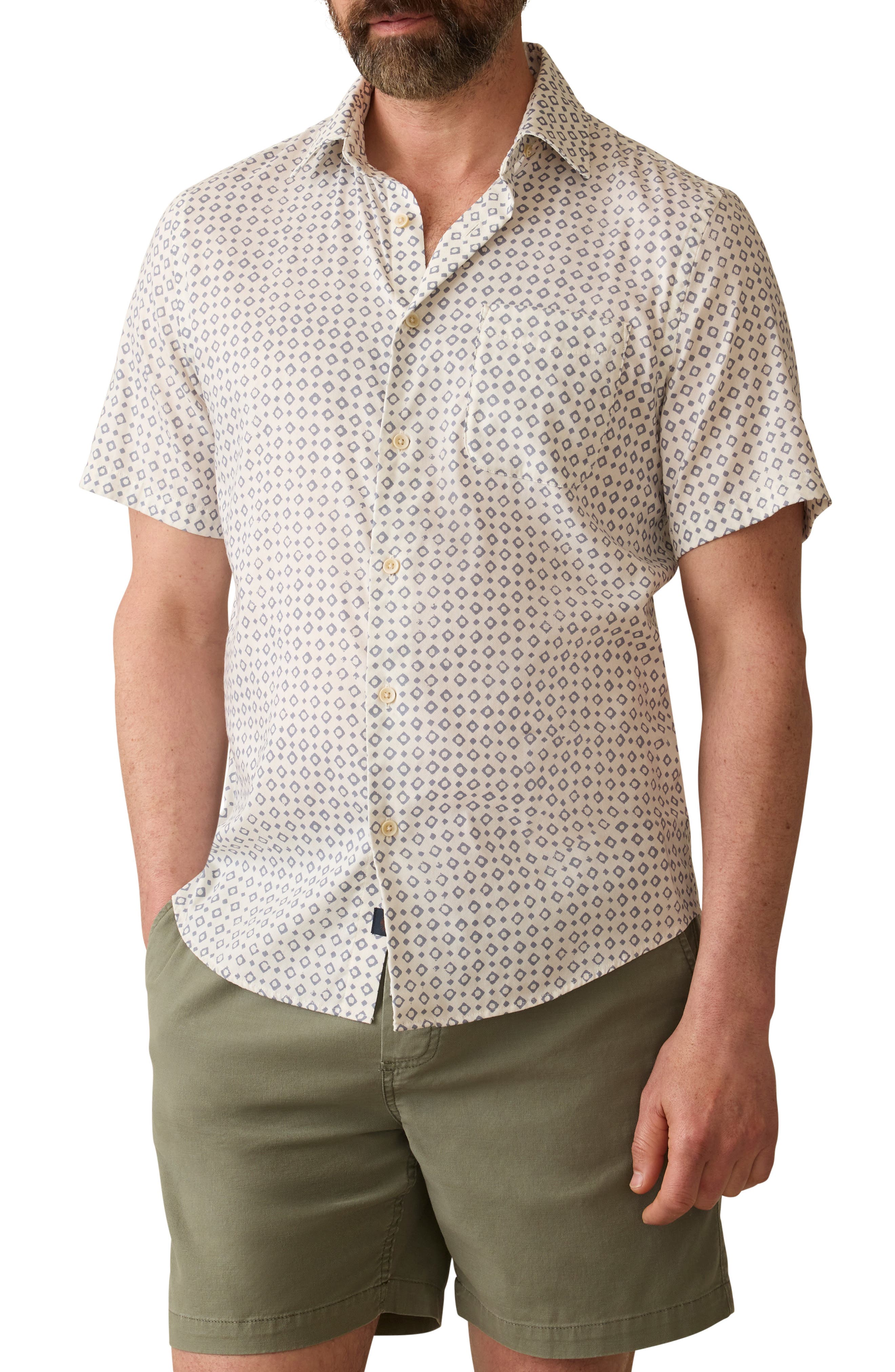 Faherty Movement Monterrey Short Sleeve Button-Up Shirt