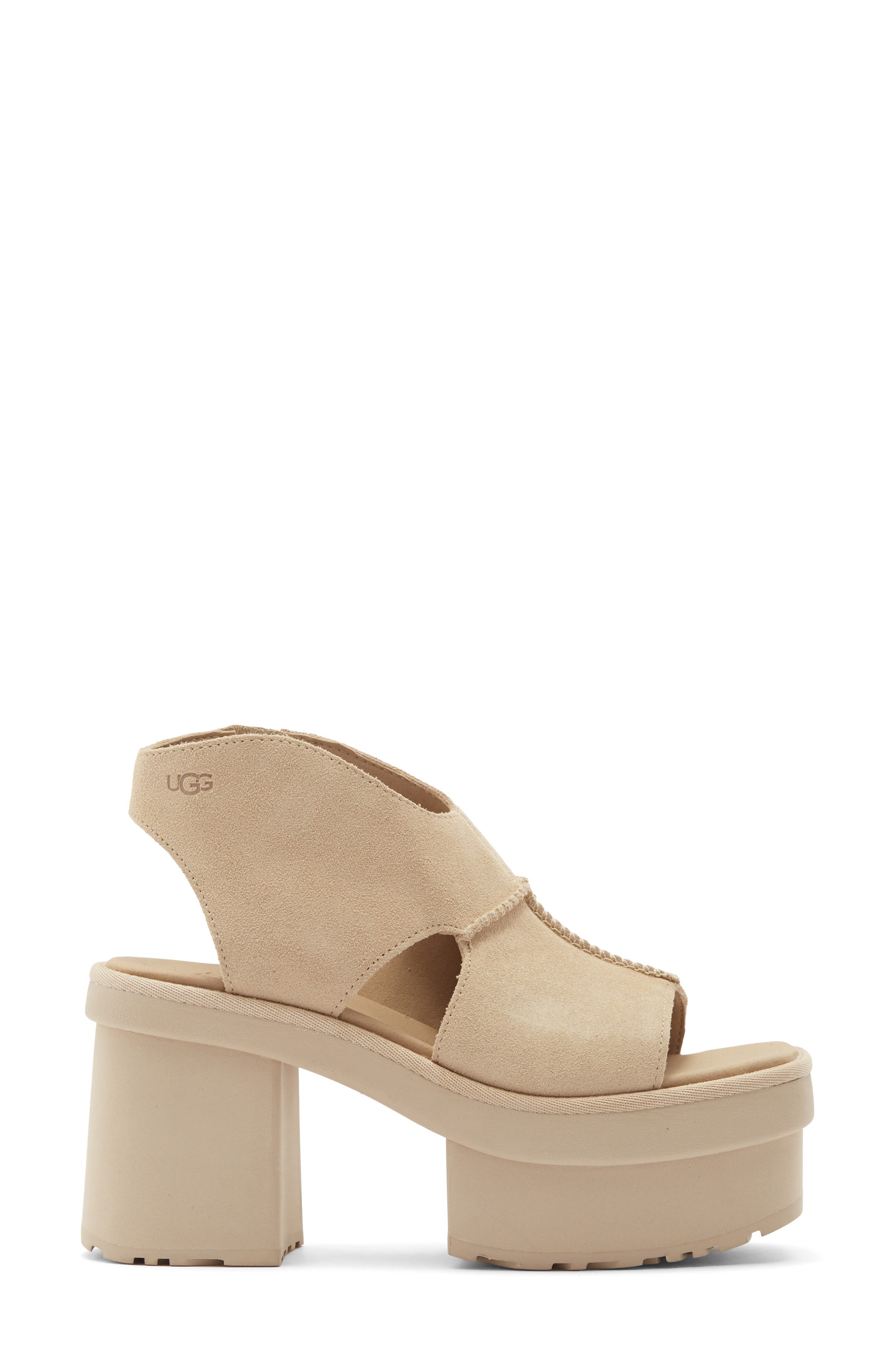 UGG<sup>®</sup> New Heights Platform Sandal, Alternate, color, Mustard Seed