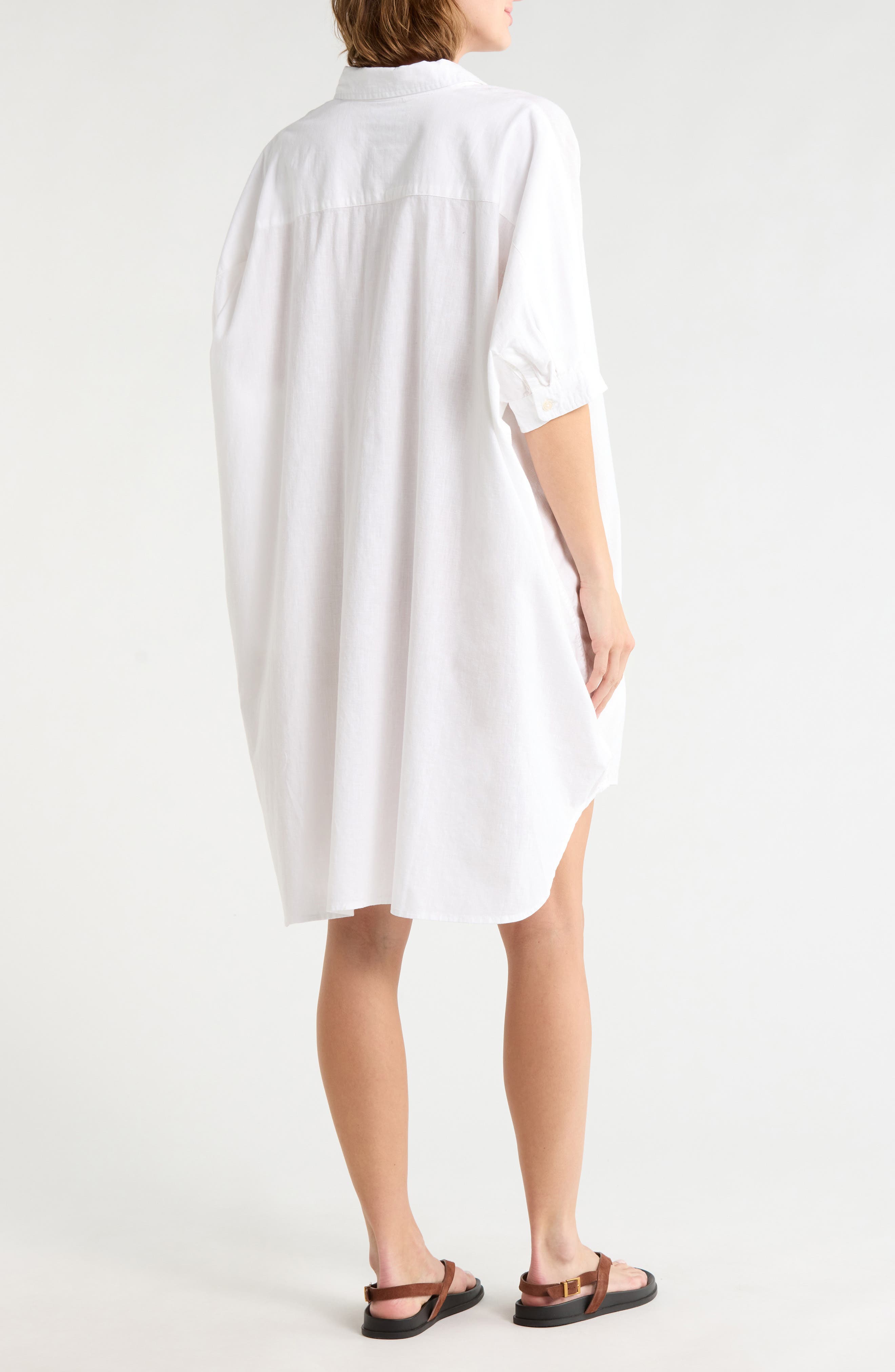 Oversize Cotton & Linen Shirtdress - image 2