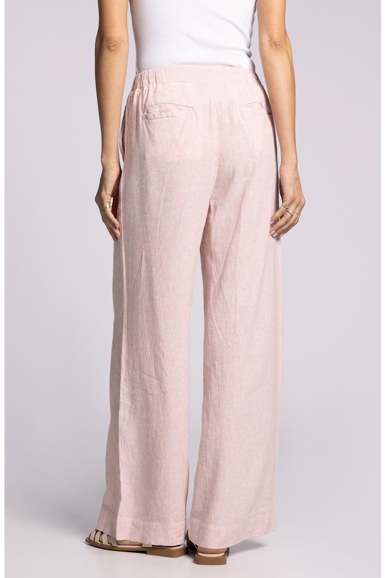 Anastasia Linen Blend Wide Leg Pants, Alternate, color, WHITE/ CLAY