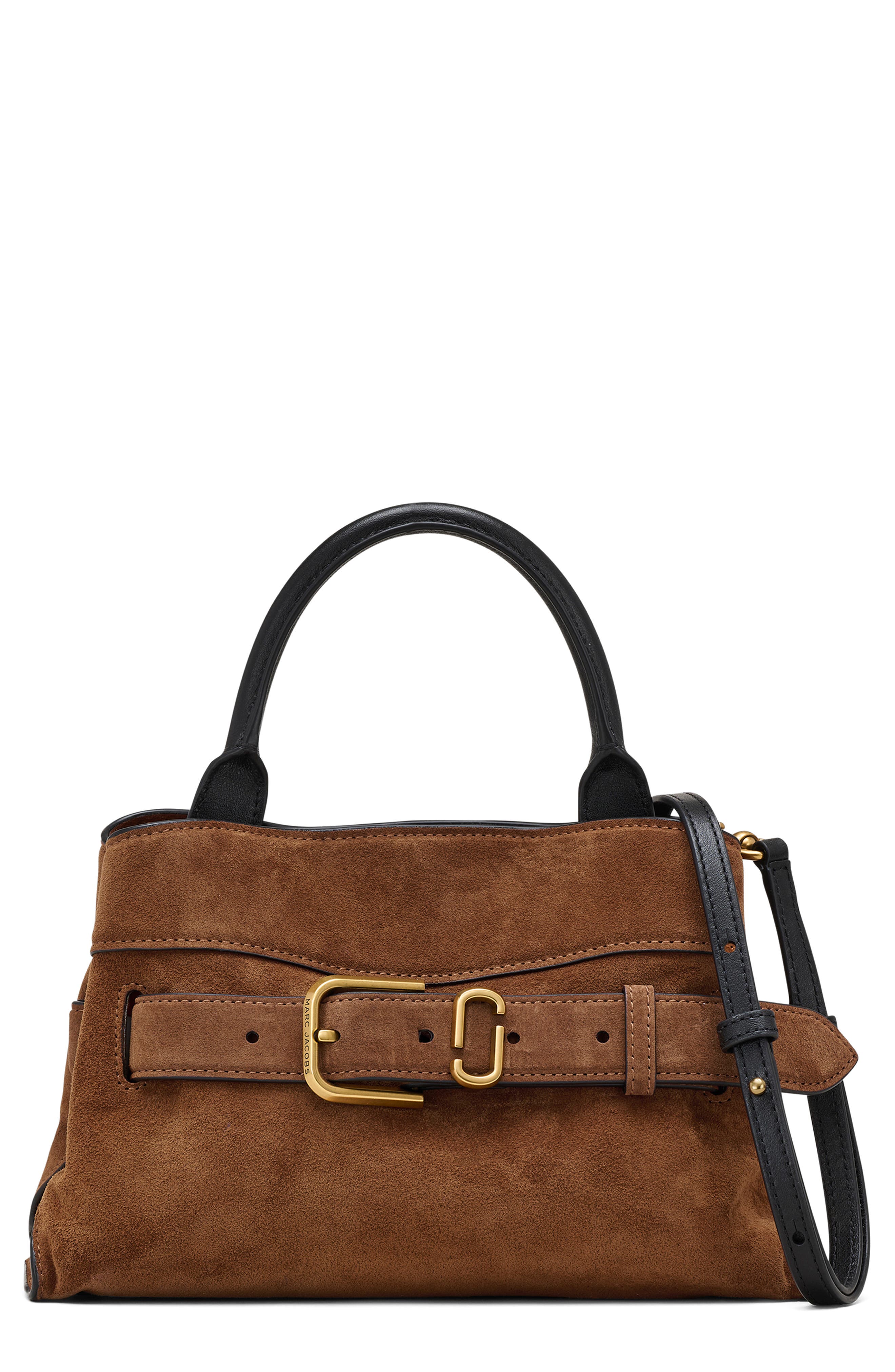 Marc Jacobs The Dakota Small Suede Satchel, Main, color, Copper